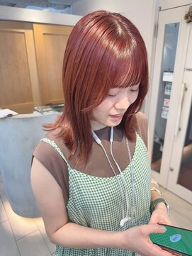 テトラ バイ ネオリーブ 横浜西口店(tetra by neolive) ブリーチ無しでもチェリーレッドカラー＊*