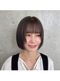スモーキーグレージュ10代20代ケアブリーチダークトーン