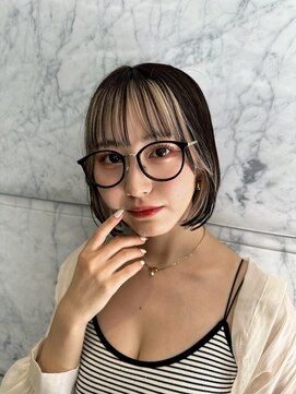 ロンド ストラーダ 心斎橋(Lond strada) マチルダボブ×インナーグレージュ【髪質改善/縮毛矯正】