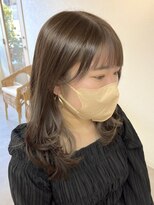 トト 船橋店(toto.)&nbsp;黒髪/グレーベージュ/レイヤーロング/前髪パーマ[西船橋/津田沼]