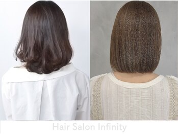 インフィニティー 水天宮前店(Infinity)の写真/【2024年春夏注目のヘアカラーを】髪と頭皮へのダメージを最小限に抑え、魅力を惹き出すグレイカラー☆