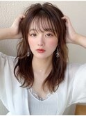 ☆小顔面長丸顔オルチャンヨシンモリミディアム前髪ありなし