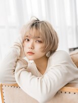 フレーム 博多店(FRAME)&nbsp;ハイトーンホワイトベージュ×マッシュショート