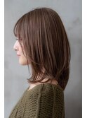 20代30代ミディアム顔周りレイヤーカット髪質改善トリートメント