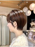 ウェーブミディアム似合わせカットメルティカラーショート/横浜