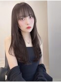 《袴田》ワイドバング/ナチュラルレイヤー/アッシュグレージュ