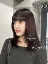 エヌアイ オモテサンドウ(ni omotesando) ミディアムレイヤー×ワインレッドカラー♪