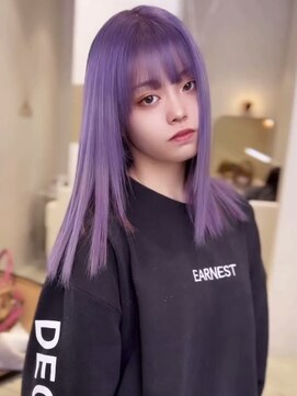 アース コアフュールボーテ 新潟青山店(EARTH coiffure beaute) ディープラベンダー_ハイトーン_ダブルカラー_ワンホン