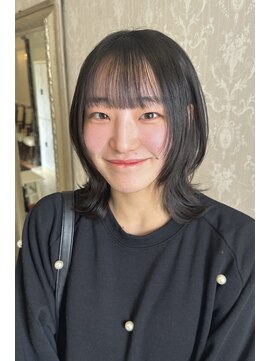 ヘアスタジオ アルス 御池店(hair Studio A.R.S) ナチュラルウルフカットミディアムレイヤーカット黒髪10代20代