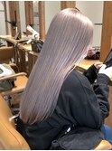 バレイヤージュグレージュハイライトダブルカラーケアブリーチ