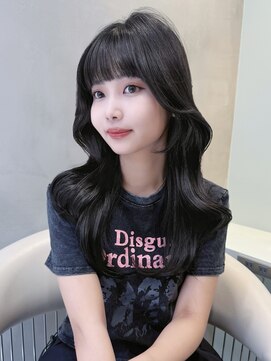 グロー 大宮(GLROW) □レイヤーカット顔まわりカット韓国風ハッシュカット暗めカラー