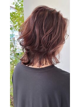 ユウヘアー 本山店(U Hair) 秋らしい暖かみのあるピンクブラウンカラー☆/レイヤー