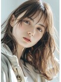 透明感ベージュ×小顔カット