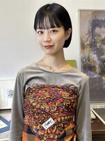 ヘアーアイストゥーレ(HAIR ICI TRE)&nbsp;ボブ　ミニボブ　ストレートパーマ　ダークカラー　担当桜桃