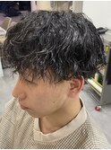 MEN'S HAIR/ブルーブラック/フェザーパーマ/錦糸町