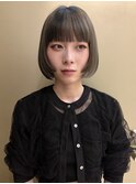 ★ハッシュボブ/レイヤーボブワイドバング/ハイトーングレージュ