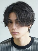 フィフス 渋谷(fifth) 渋谷大人波巻きスパイラルパーマメンズカットセンターパート緩め