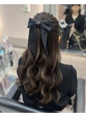 ハーフアップ