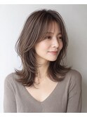 40代50代60代/白髪ぼかしハイライトミディアムレイヤー