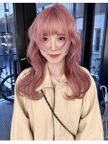 ノエ シンサイバシ(Noe Shinsaibashi)&nbsp;【LIRA】ローズピンク×顔まわりレイヤーカット