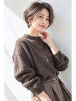 アッシュ 学芸大学店(Ash)&nbsp;ショートボブ/大人女性/ラテベージュ/髪質改善カラー/白髪ぼかし
