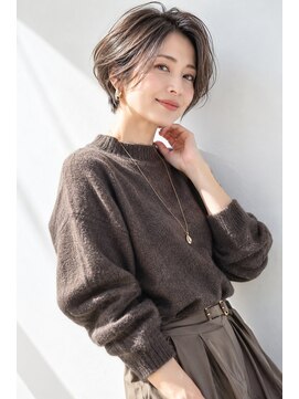 アッシュ 学芸大学店(Ash) ショートボブ/大人女性/ラテベージュ/髪質改善カラー/白髪ぼかし