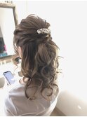 ロングふわハーフアップアレンジ【ヘアアレンジ　立川/立川南】