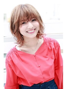 ラフィス ヘアー エルア 武庫之荘店(La fith hair elua) 【La fith】 ベージュカラー☆ミディアムスタイル