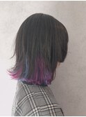 外ハネボブ/アッシュブラウン/ネオウルフ/デザインカラー