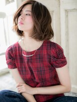クオーレ ヘア アンジュ 水戸店(CUORE HAIR ange)&nbsp;*ange水戸*…ピンクベージュのゆるふわ小顔大人ボブa