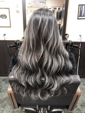 ヒスヘアー クリエイティブスペース(hys hair creative space by lauto) コントラストハイライトグレージュ