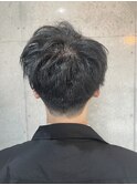 ツーブロック/ナチュラルフェード/アップバング