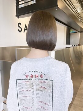 サロウィン 池袋(SALOWIN) オリーブベージュ × ワンレンボブ × 髪質改善 #076