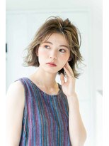 トクテ 吉祥寺(tokute)&nbsp;くびレイヤーエモージュ前髪モテベージュレイヤーミディ/吉祥寺