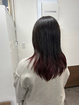 テーラヘアー 取手店(TELA HAIR) グラデーションカラー×ダークピンク