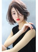 【Blanc】レイヤーカットボブ_ブラウングレージュ