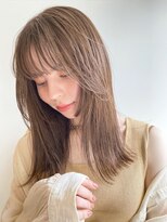 切りっぱなし/グレージュ/オリーブカラー