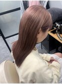 韓国/縮毛矯正/髪質改善/ケアブリーチ/ピンクベージュ/立川/学割
