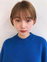サンド 池袋 2nd(sand) 顔周りレイヤー小顔丸みショート/ブリーチなし透明感カラー/池袋