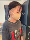ダブルカラーインナーカラーホワイトベージュケアブリーチ