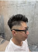 スキンフェード×ボリュームアップパーマ
