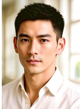 にもう ブルーブラック フェザーパーマ スパイキーショート 韓流ヘア MS