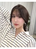 大人かわいい流し前髪/似合わせ小顔顔周りカット