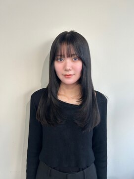 ラヴィズム(LUVISM) 万代新潟駅前顔周りレイヤーハイライトカット韓国ダブルカラー