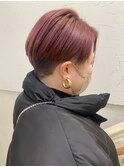 【morio成増/一戸】刈り上げショートピンクラベンダー