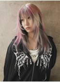 レイヤーカット/ウルフ/ホワイトブロンド/外ハネボブ/美髪