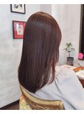 髪質改善オーガニックカラー／艶髪ロング