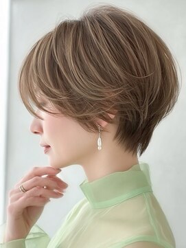 ハーシーバイアポロ 相模大野(HERSHE by apollo) xカット//ホワイトグレージュ/レイヤーカット/チェリーブラウン