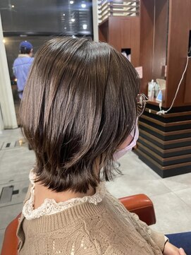 ウルフ×ボブ×ココアベージュ