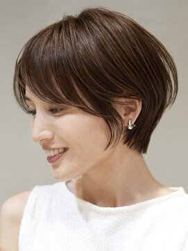 ソワネ 表参道(soigne) 表参道髪質改善カラーハンサムショートボブアッシュブラウン30代